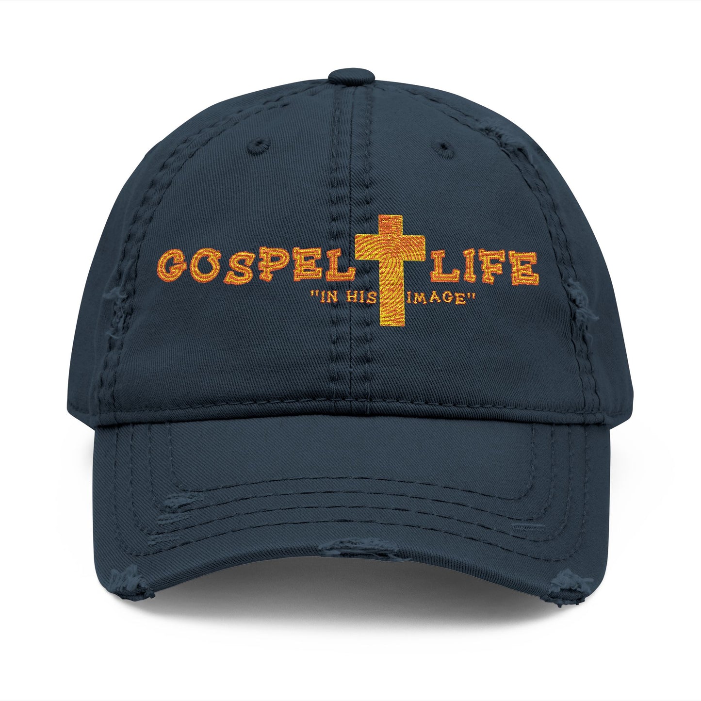 Distressed Embroidered Dad Hat, Casual Accessories, Faith-Based Gifts, Summer Fashion, Everyday Wear, Gospel Life Hat