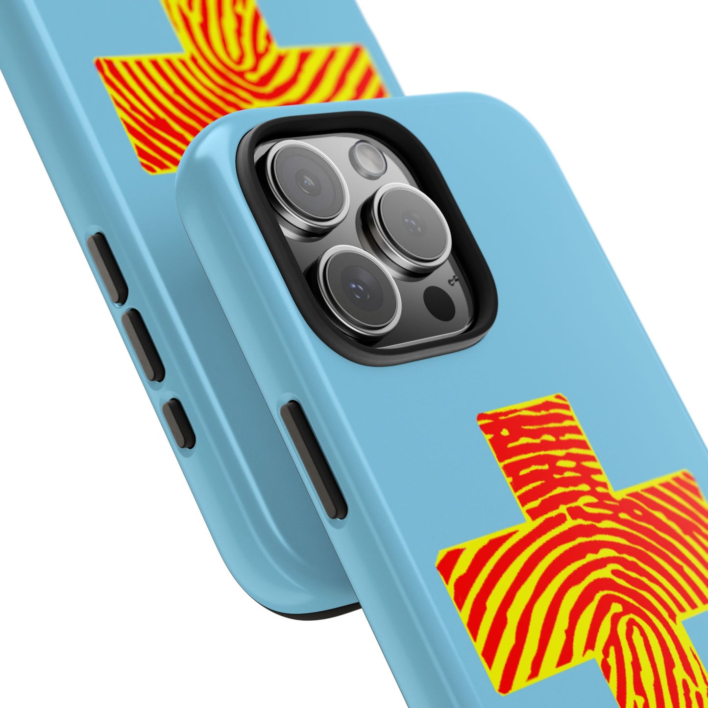 Vibrant Jesus Cross Phone Case, Tough Smartphone Cover, Christian Gift, Durable Phone Accessories, Unique Design, Faith-Based Protection