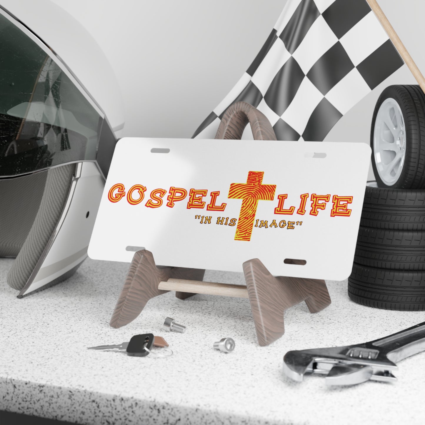 Gospel Life Vanity Plate - Christian Decor, Faith Gift, Personalized Car Plate, Home Art, Inspirational Sign
