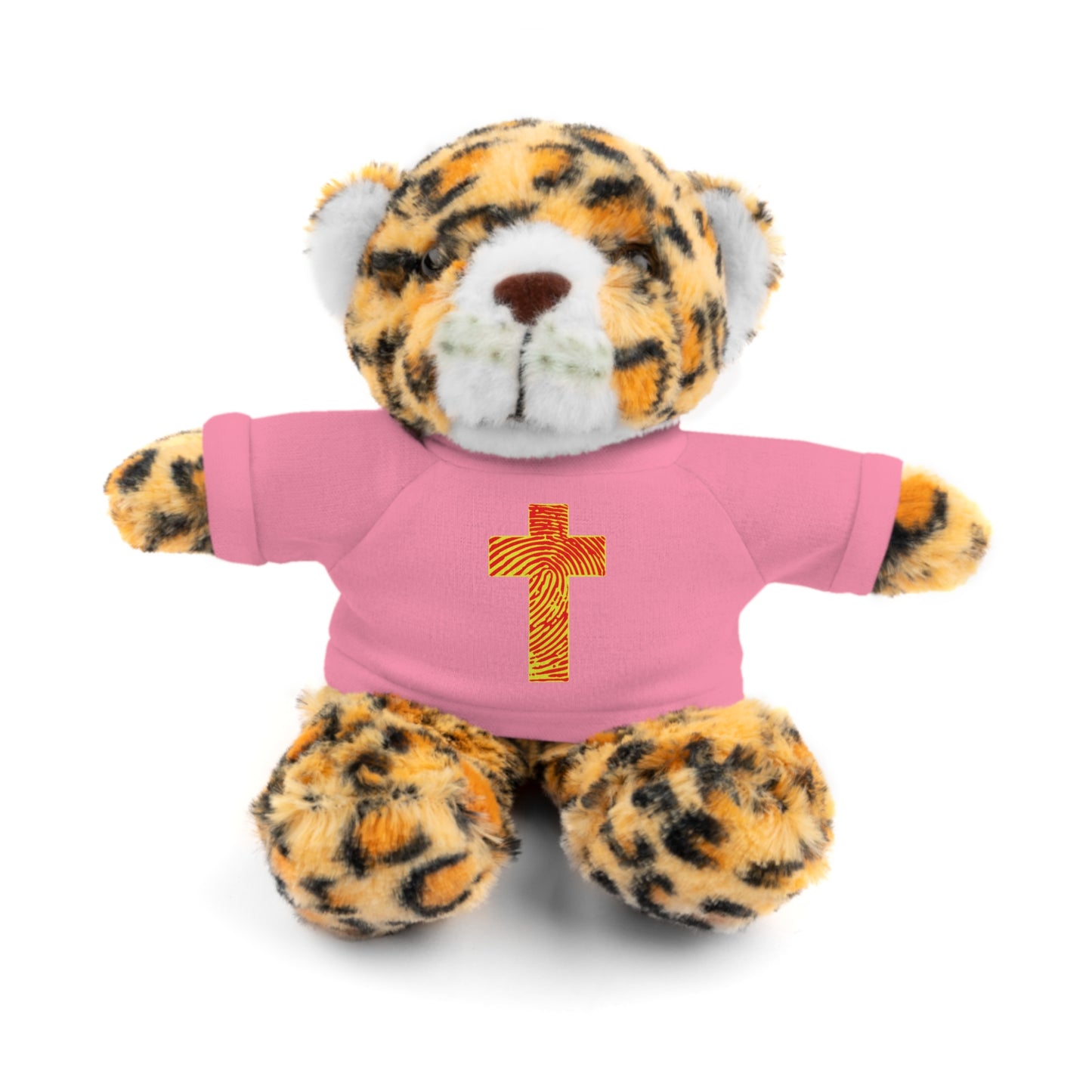 Teddy Bear with Tee, Christian Themed Stuffed Animal, Personalized Gift for Kids, Religious Snuggle Buddy, Baptism & Celebration Decor