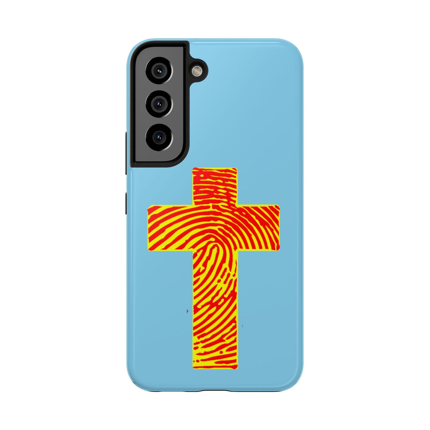 Vibrant Jesus Cross Phone Case, Tough Smartphone Cover, Christian Gift, Durable Phone Accessories, Unique Design, Faith-Based Protection