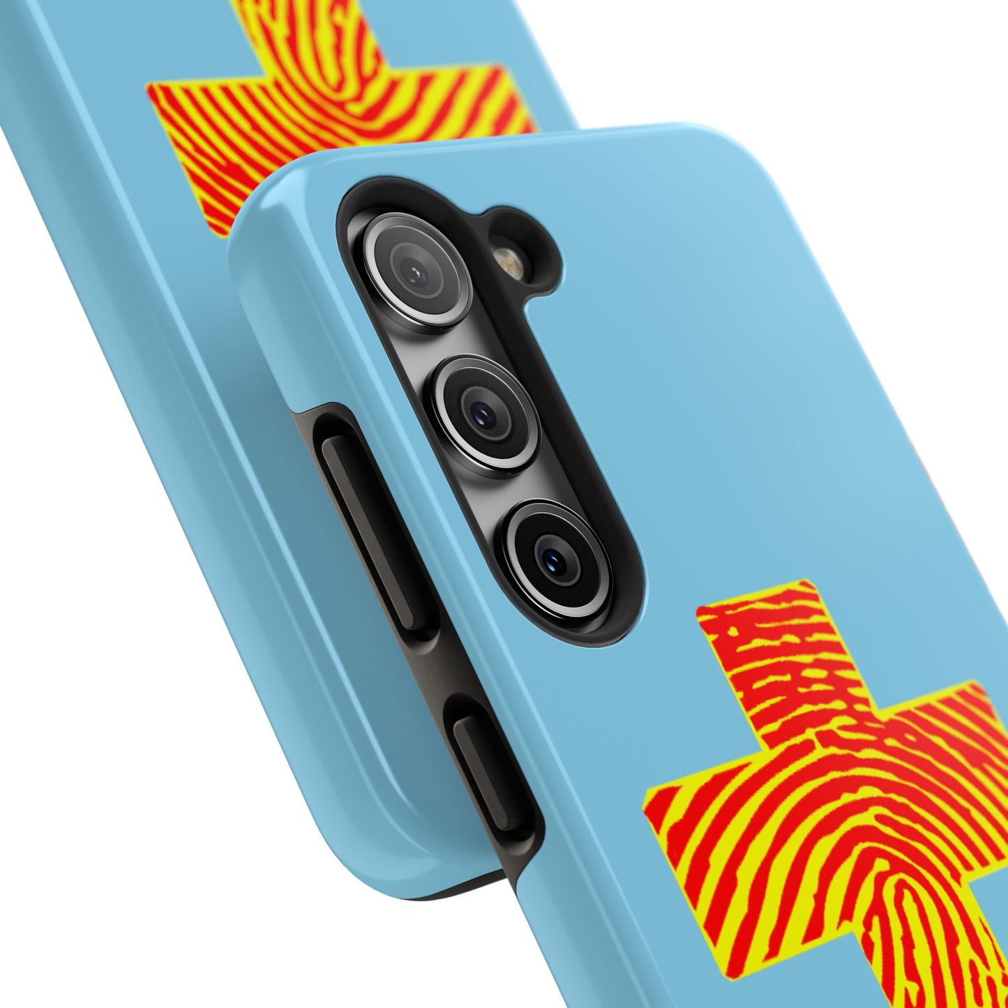 Vibrant Jesus Cross Phone Case, Tough Smartphone Cover, Christian Gift, Durable Phone Accessories, Unique Design, Faith-Based Protection