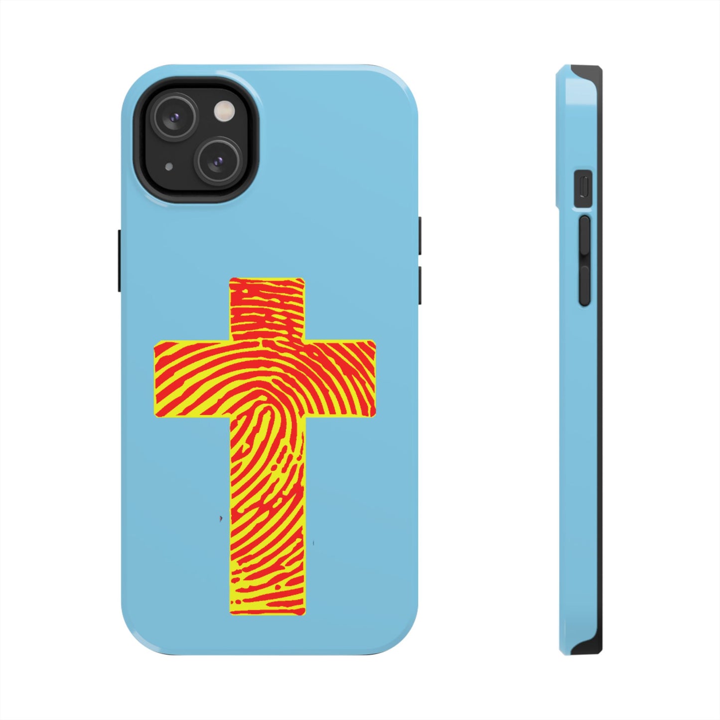 Vibrant Jesus Cross Phone Case, Tough Smartphone Cover, Christian Gift, Durable Phone Accessories, Unique Design, Faith-Based Protection