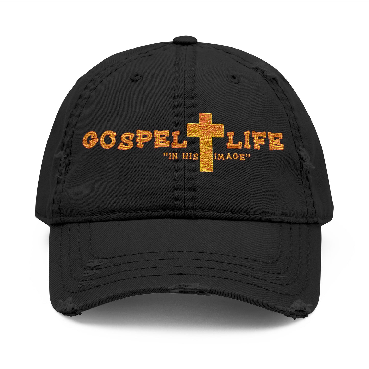 Distressed Embroidered Dad Hat, Casual Accessories, Faith-Based Gifts, Summer Fashion, Everyday Wear, Gospel Life Hat