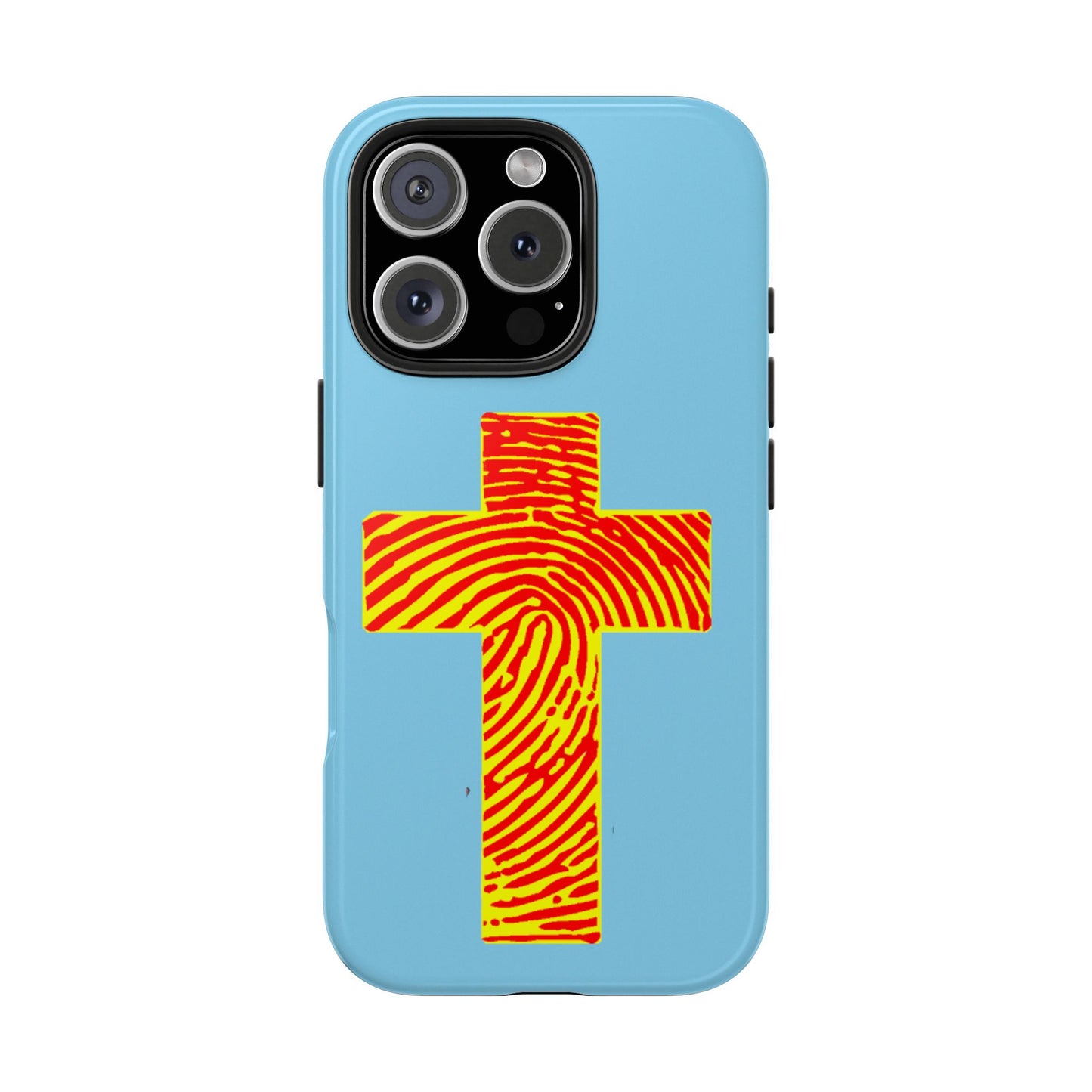 Vibrant Jesus Cross Phone Case, Tough Smartphone Cover, Christian Gift, Durable Phone Accessories, Unique Design, Faith-Based Protection