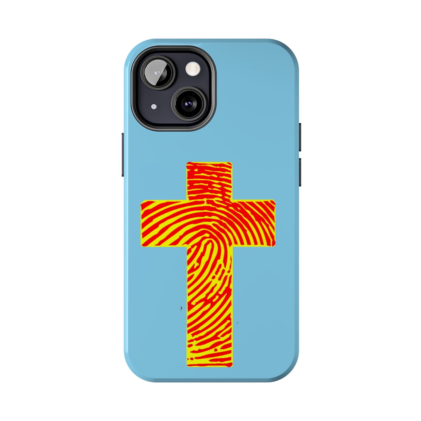 Vibrant Jesus Cross Phone Case, Tough Smartphone Cover, Christian Gift, Durable Phone Accessories, Unique Design, Faith-Based Protection