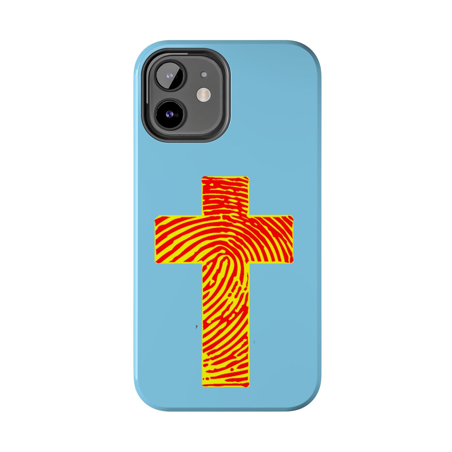 Vibrant Jesus Cross Phone Case, Tough Smartphone Cover, Christian Gift, Durable Phone Accessories, Unique Design, Faith-Based Protection