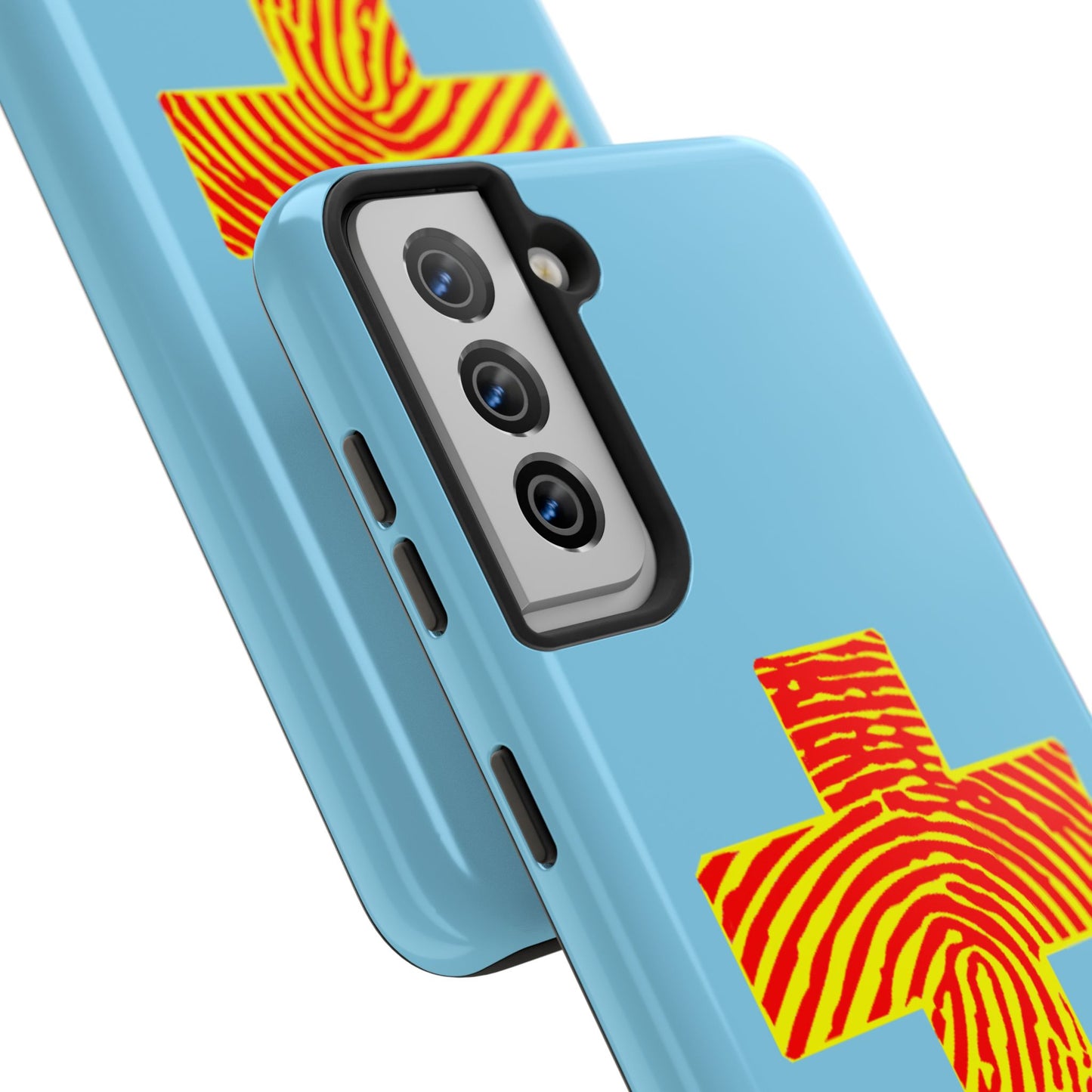 Vibrant Jesus Cross Phone Case, Tough Smartphone Cover, Christian Gift, Durable Phone Accessories, Unique Design, Faith-Based Protection