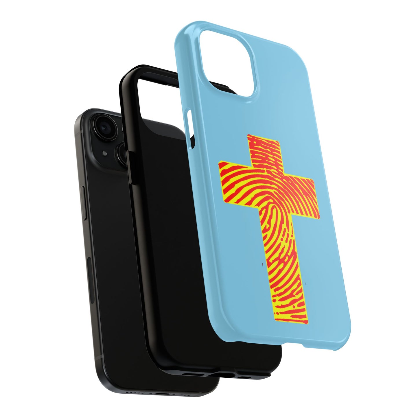 Vibrant Jesus Cross Phone Case, Tough Smartphone Cover, Christian Gift, Durable Phone Accessories, Unique Design, Faith-Based Protection