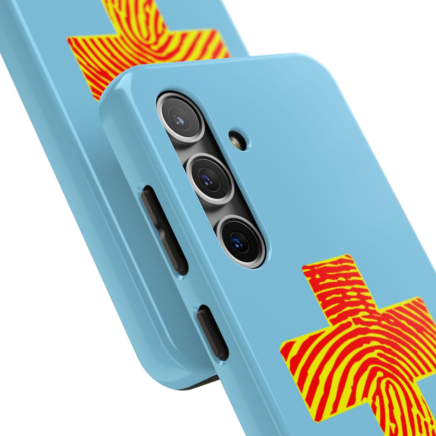 Vibrant Jesus Cross Phone Case, Tough Smartphone Cover, Christian Gift, Durable Phone Accessories, Unique Design, Faith-Based Protection