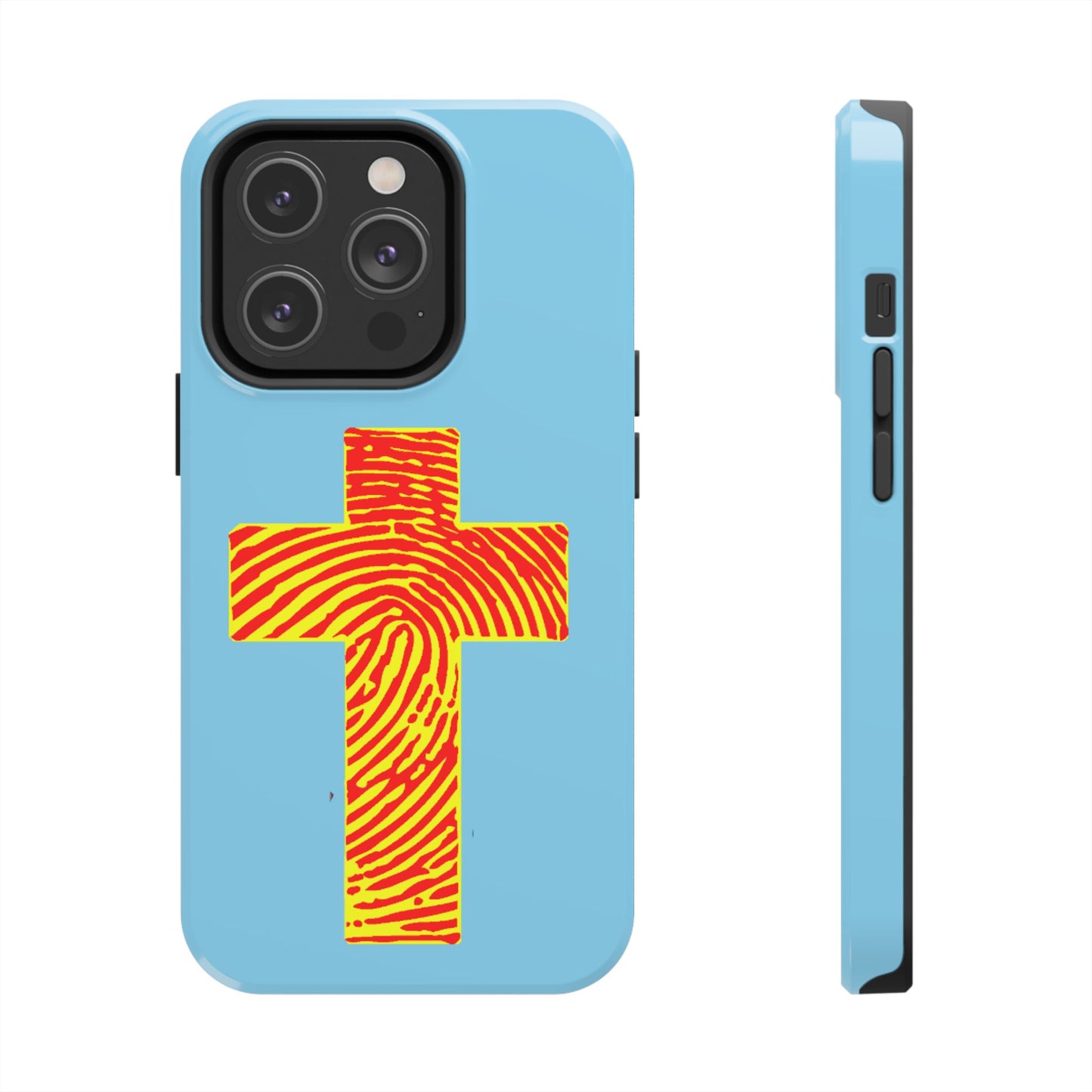 Vibrant Jesus Cross Phone Case, Tough Smartphone Cover, Christian Gift, Durable Phone Accessories, Unique Design, Faith-Based Protection
