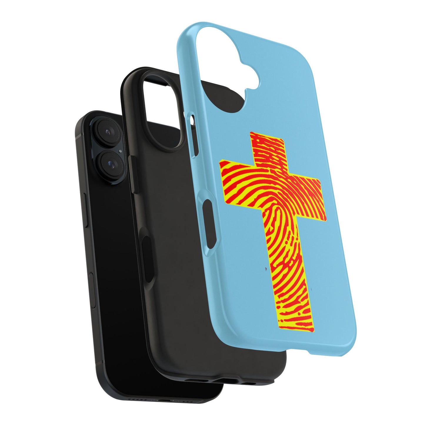 Vibrant Jesus Cross Phone Case, Tough Smartphone Cover, Christian Gift, Durable Phone Accessories, Unique Design, Faith-Based Protection