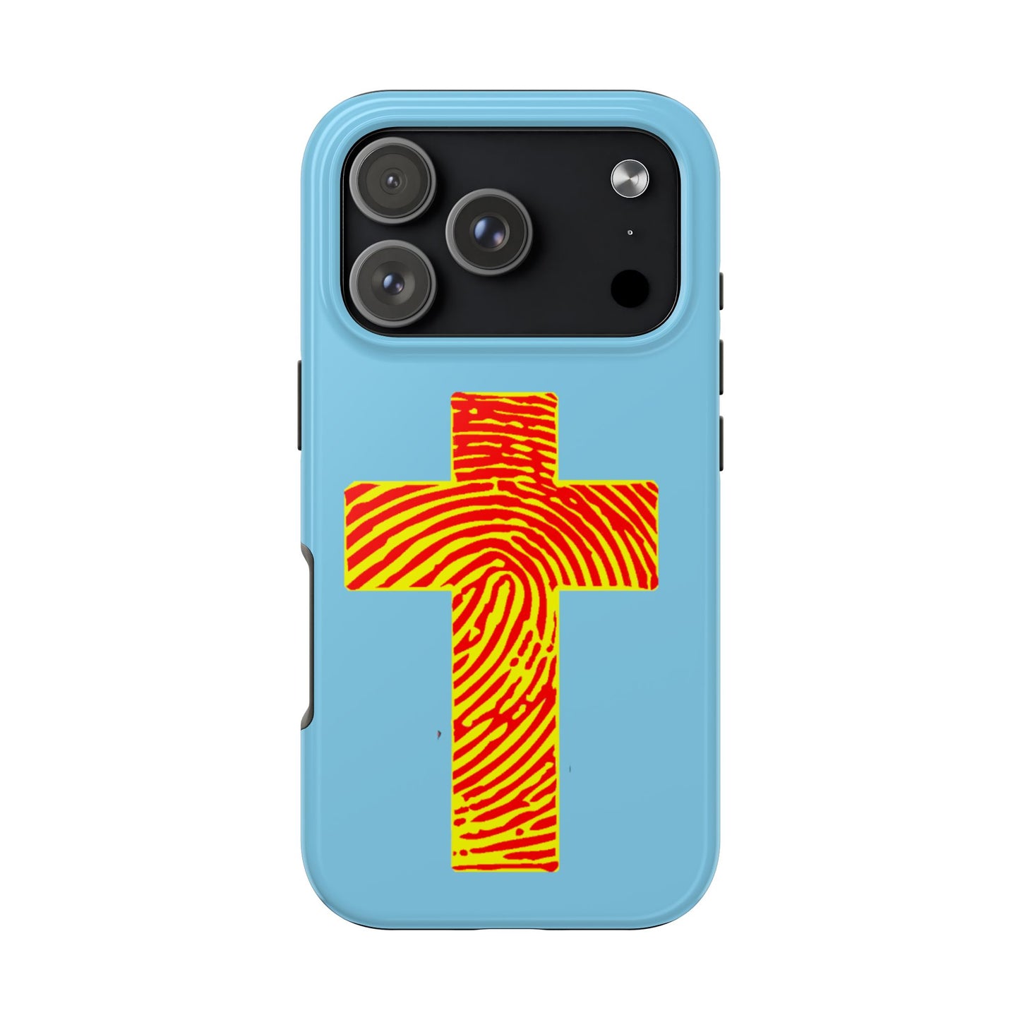 Vibrant Jesus Cross Phone Case, Tough Smartphone Cover, Christian Gift, Durable Phone Accessories, Unique Design, Faith-Based Protection