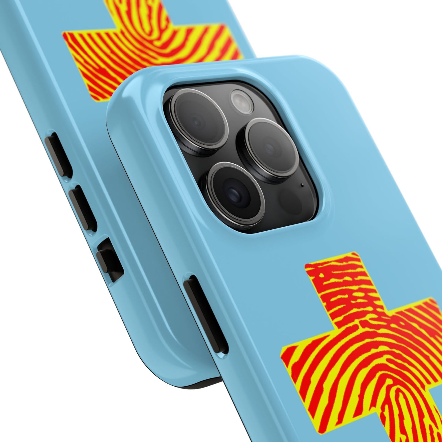 Vibrant Jesus Cross Phone Case, Tough Smartphone Cover, Christian Gift, Durable Phone Accessories, Unique Design, Faith-Based Protection