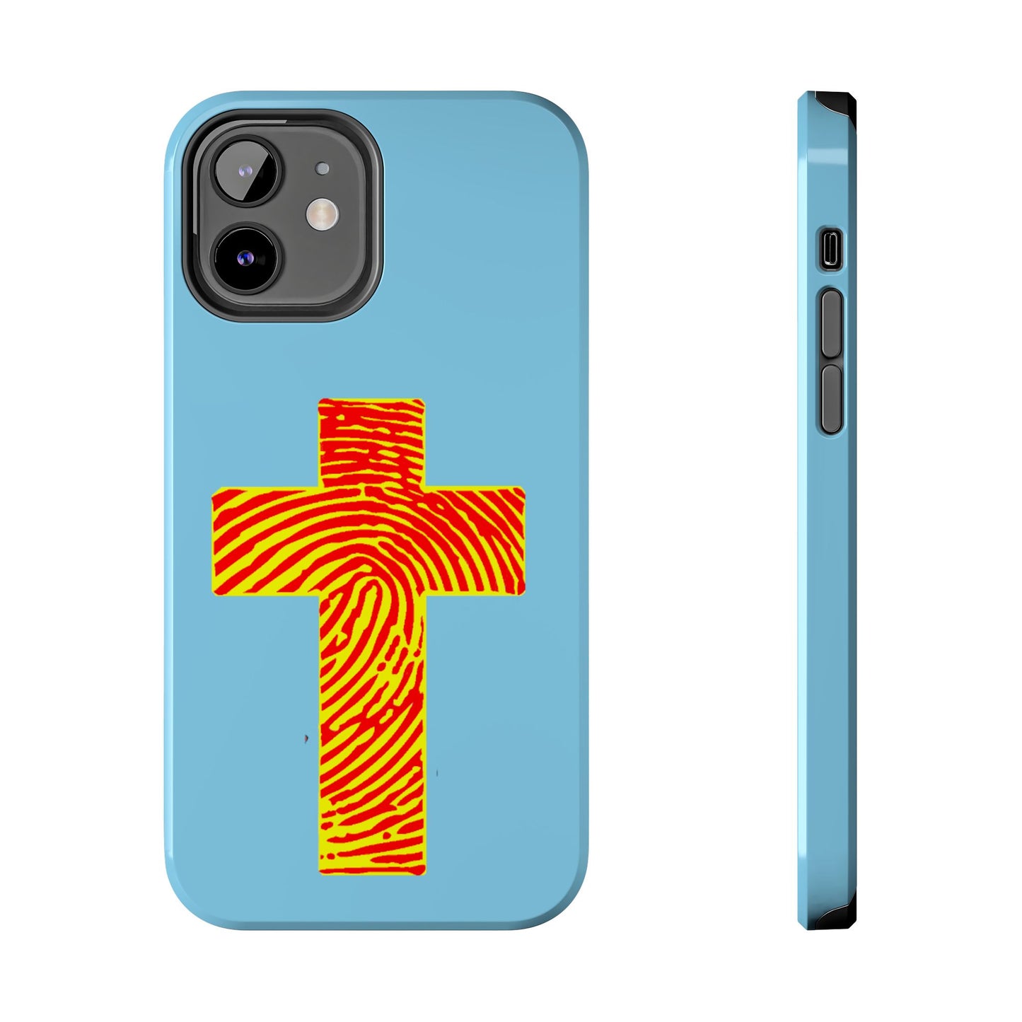 Vibrant Jesus Cross Phone Case, Tough Smartphone Cover, Christian Gift, Durable Phone Accessories, Unique Design, Faith-Based Protection