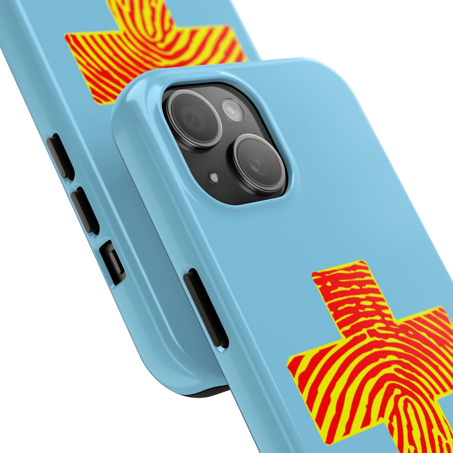 Vibrant Jesus Cross Phone Case, Tough Smartphone Cover, Christian Gift, Durable Phone Accessories, Unique Design, Faith-Based Protection