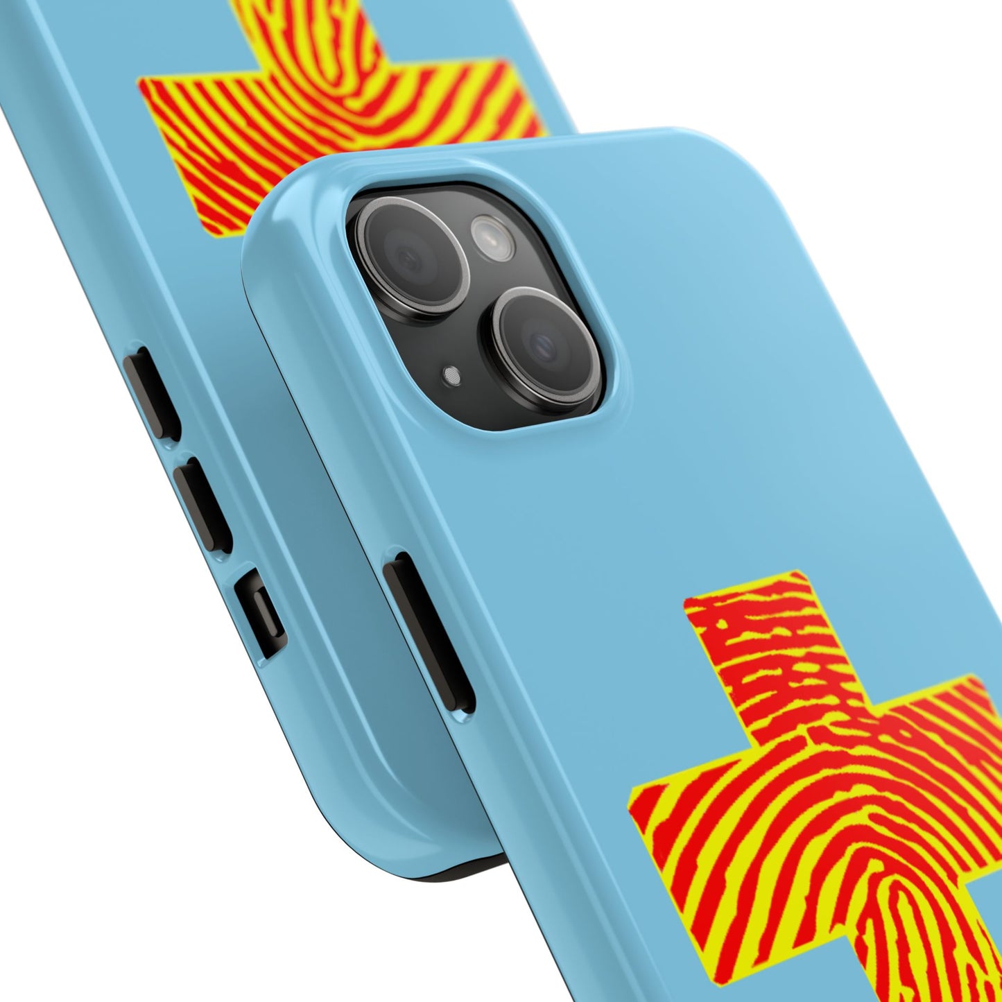 Vibrant Jesus Cross Phone Case, Tough Smartphone Cover, Christian Gift, Durable Phone Accessories, Unique Design, Faith-Based Protection