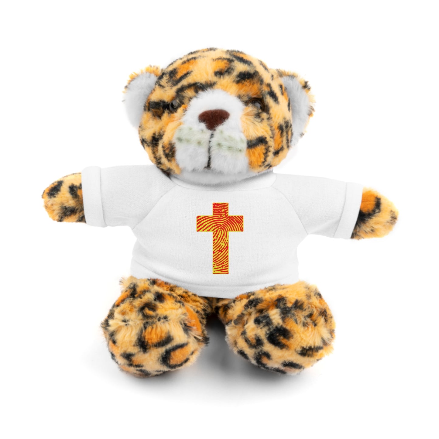 Teddy Bear with Tee, Christian Themed Stuffed Animal, Personalized Gift for Kids, Religious Snuggle Buddy, Baptism & Celebration Decor
