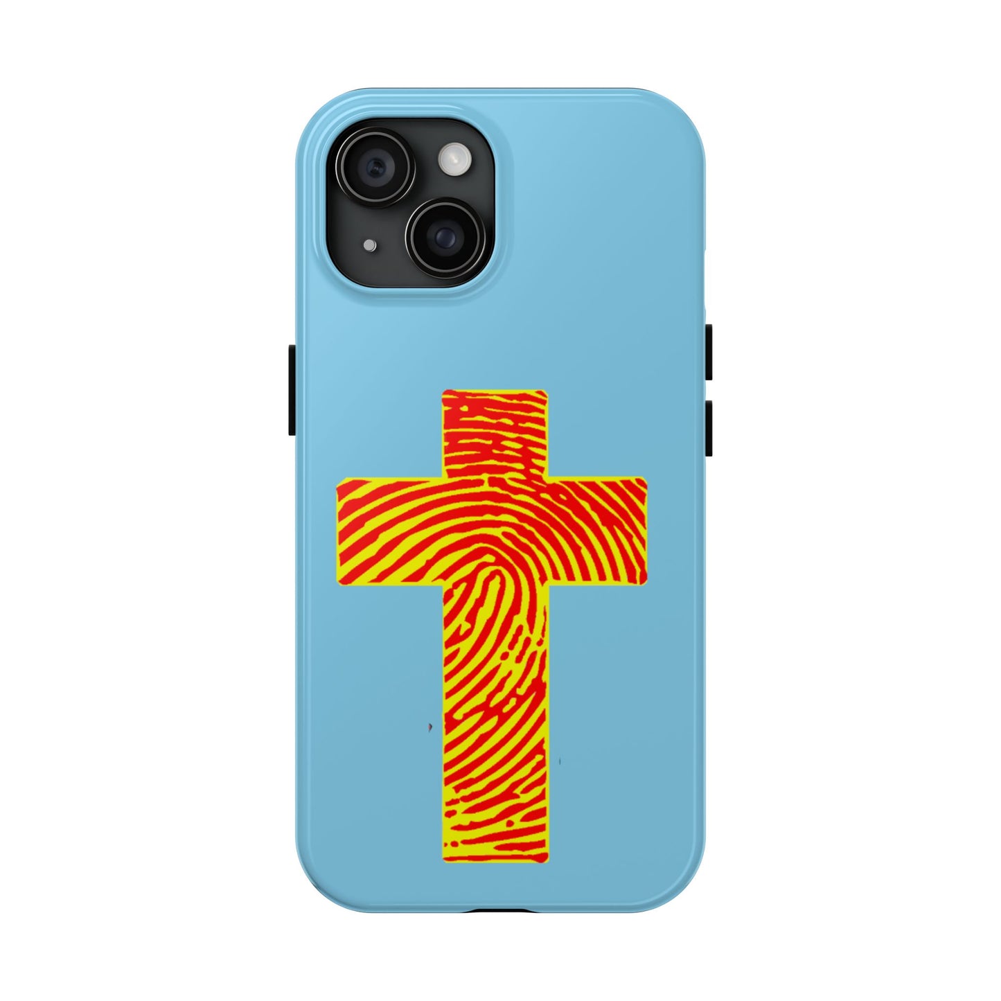 Vibrant Jesus Cross Phone Case, Tough Smartphone Cover, Christian Gift, Durable Phone Accessories, Unique Design, Faith-Based Protection