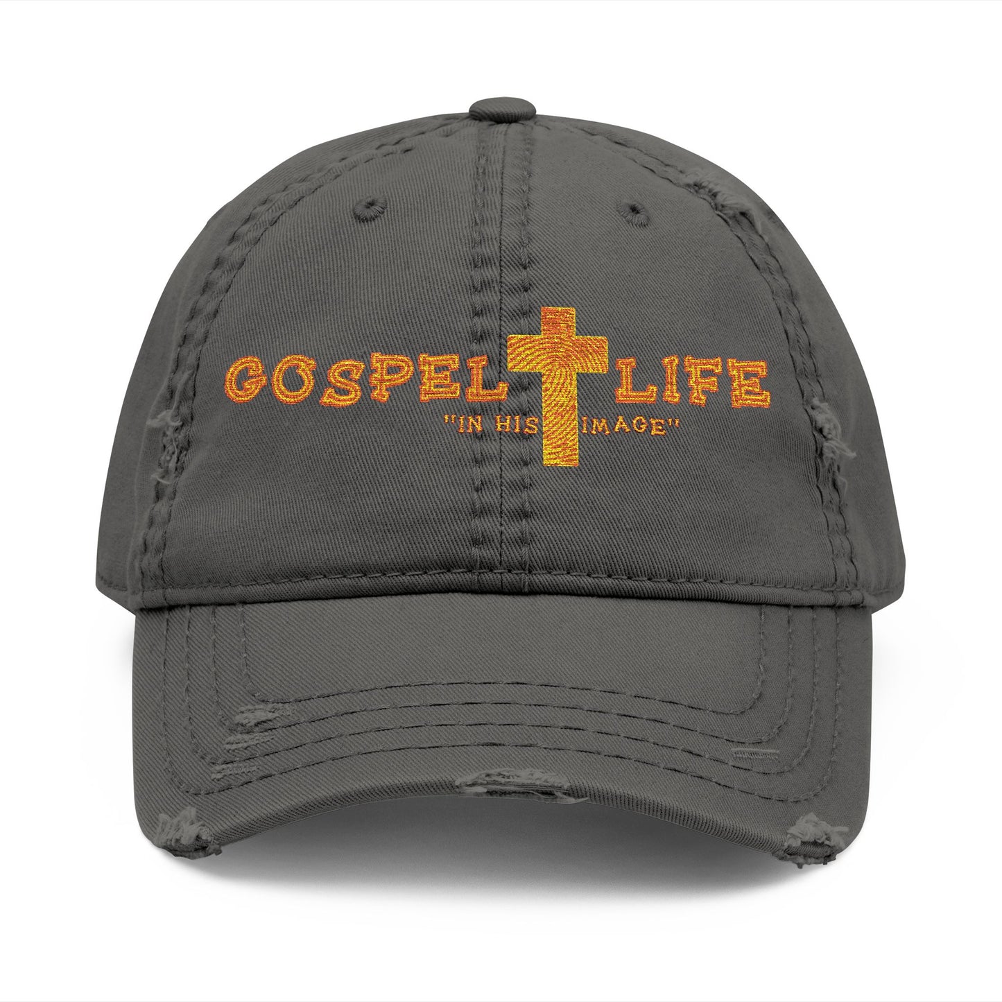 Distressed Embroidered Dad Hat, Casual Accessories, Faith-Based Gifts, Summer Fashion, Everyday Wear, Gospel Life Hat