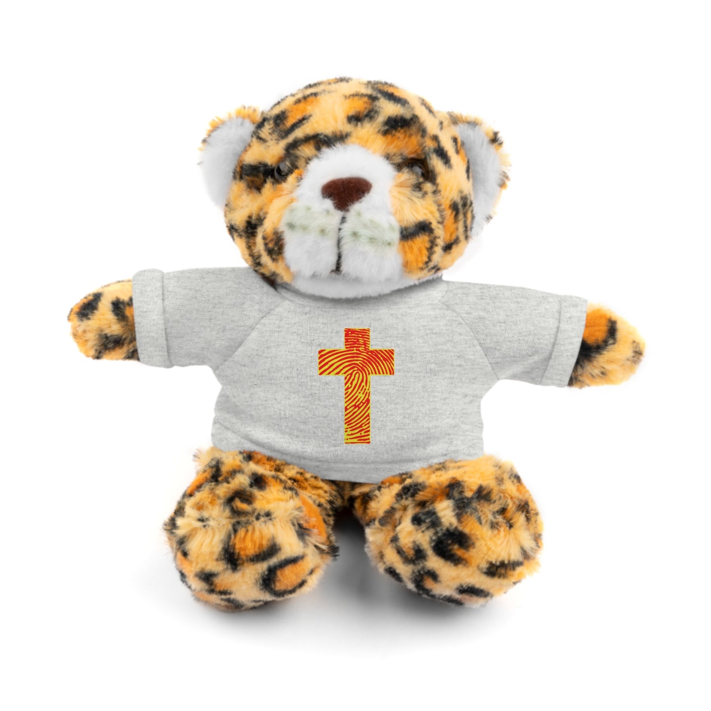 Teddy Bear with Tee, Christian Themed Stuffed Animal, Personalized Gift for Kids, Religious Snuggle Buddy, Baptism & Celebration Decor