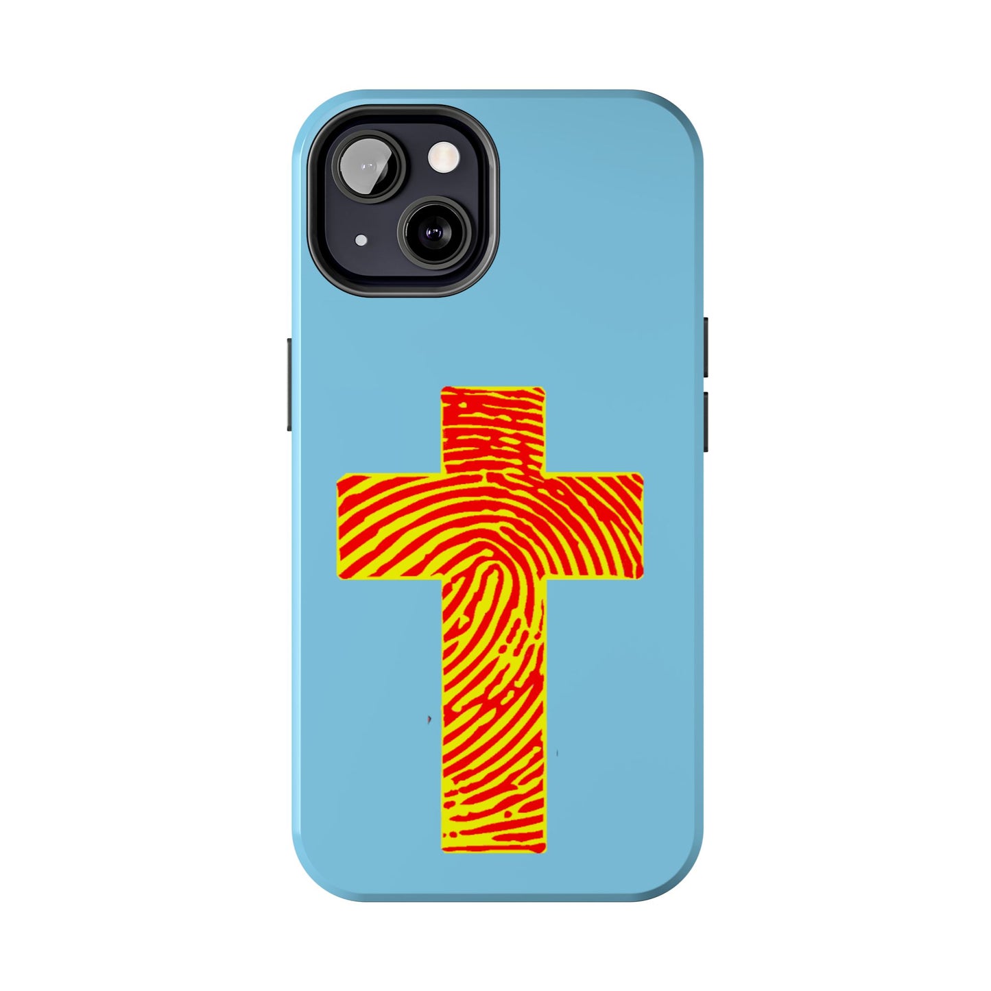Vibrant Jesus Cross Phone Case, Tough Smartphone Cover, Christian Gift, Durable Phone Accessories, Unique Design, Faith-Based Protection
