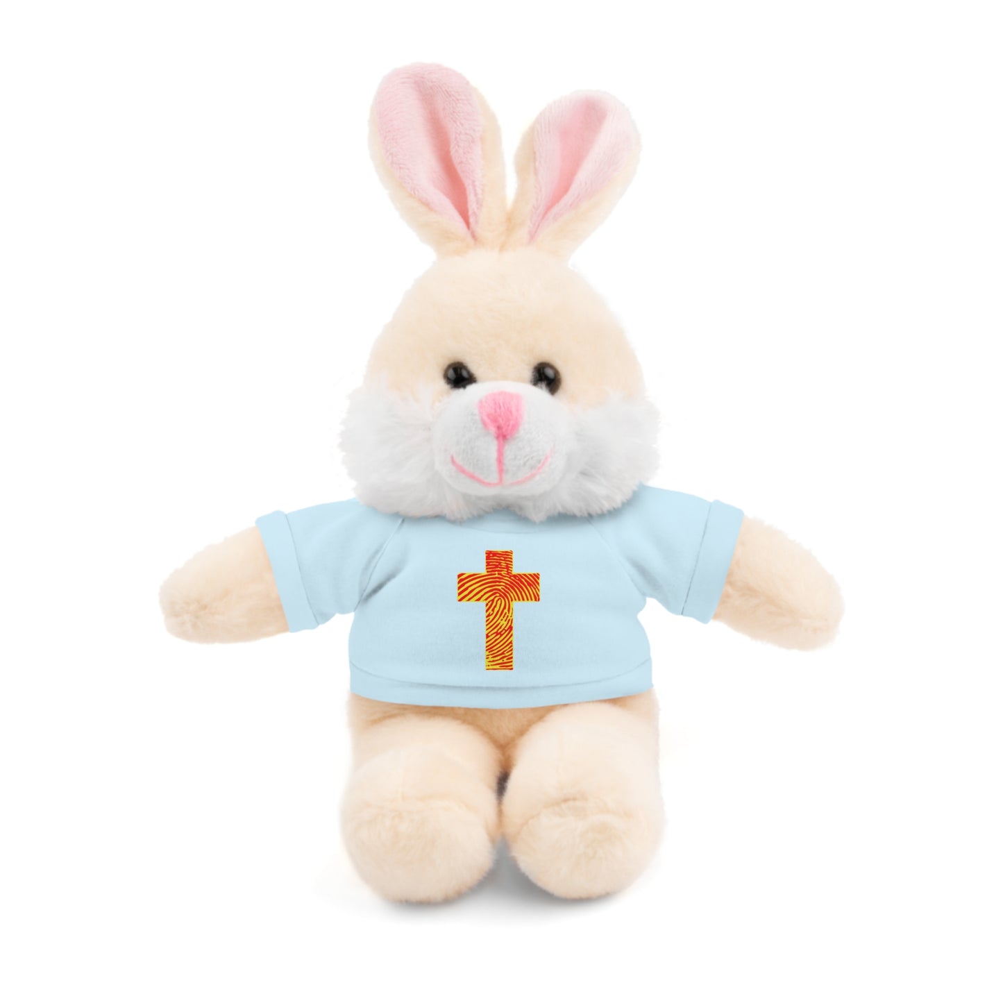 Teddy Bear with Tee, Christian Themed Stuffed Animal, Personalized Gift for Kids, Religious Snuggle Buddy, Baptism & Celebration Decor