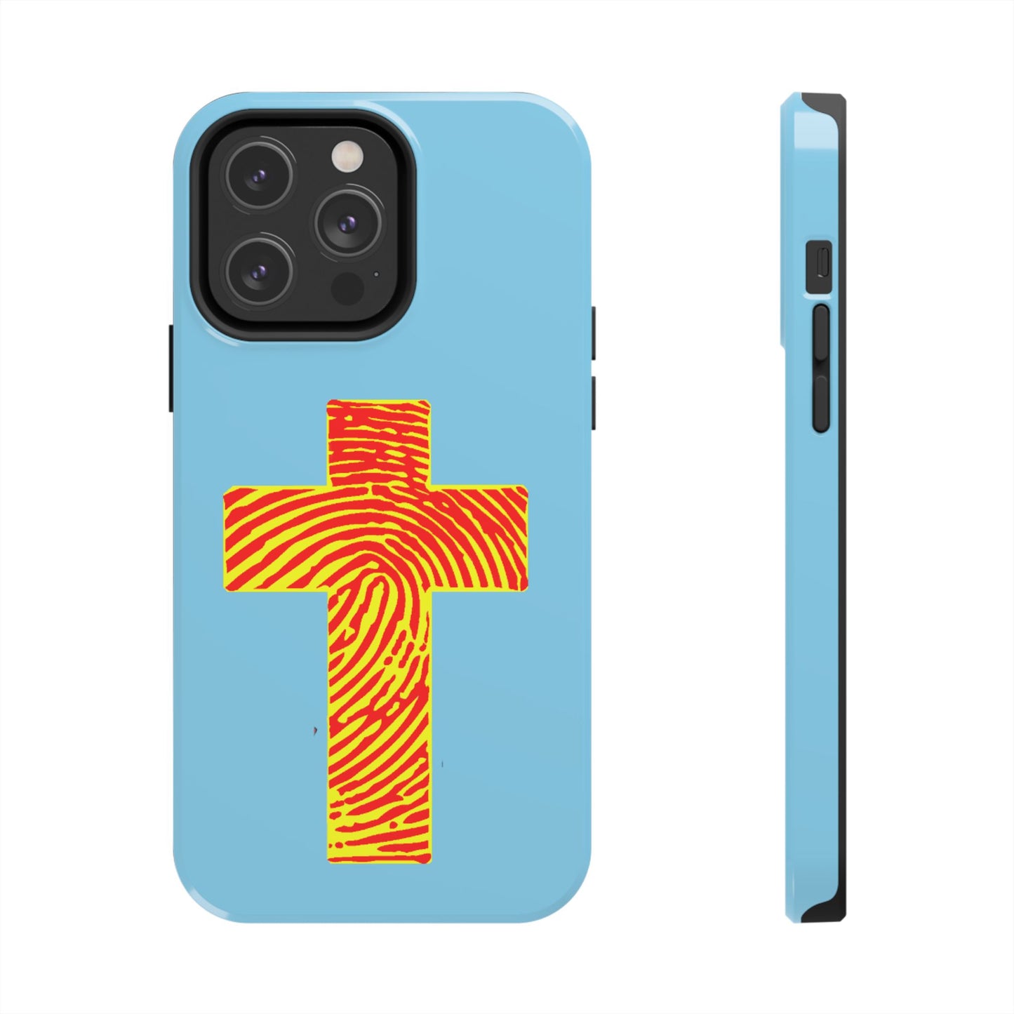 Vibrant Jesus Cross Phone Case, Tough Smartphone Cover, Christian Gift, Durable Phone Accessories, Unique Design, Faith-Based Protection