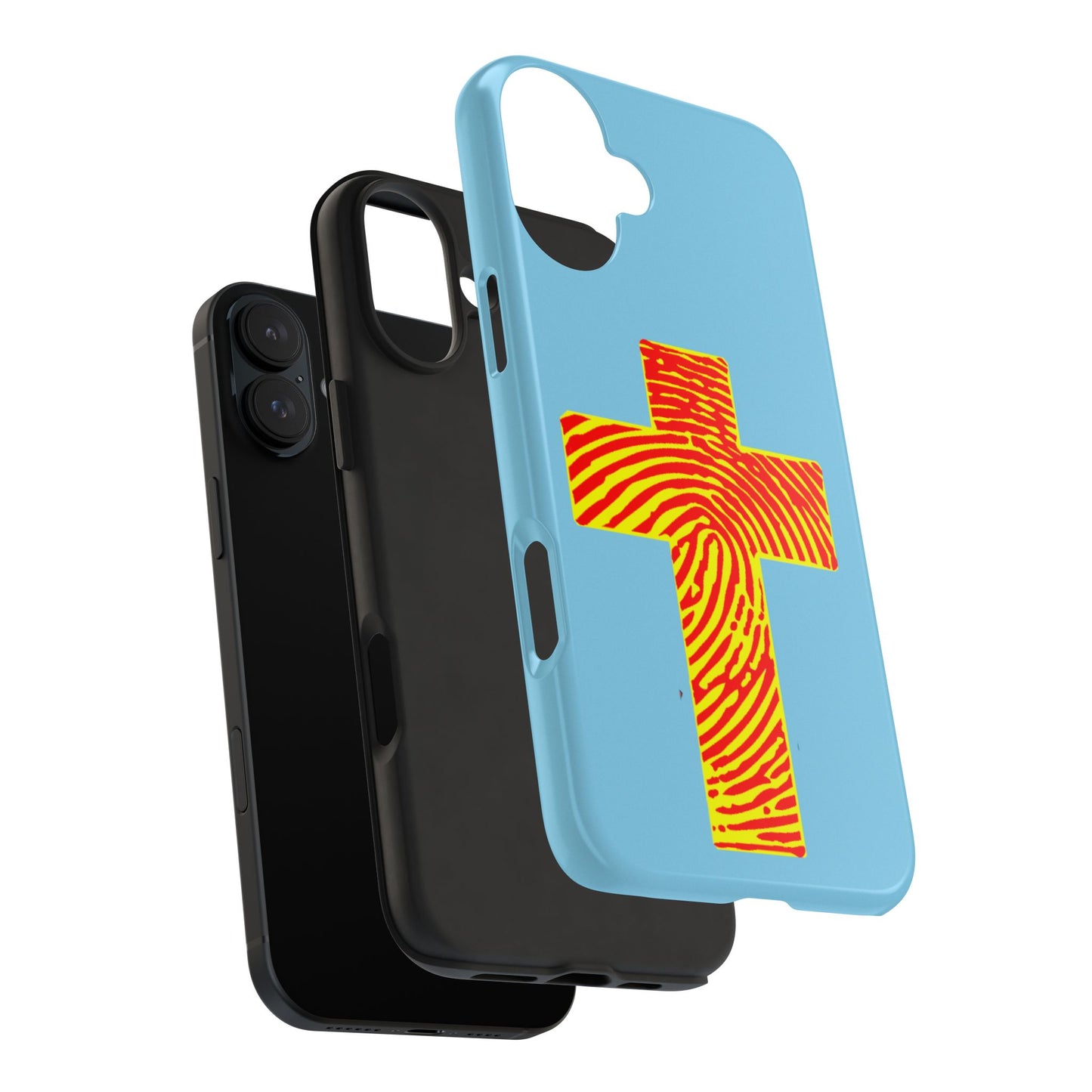 Vibrant Jesus Cross Phone Case, Tough Smartphone Cover, Christian Gift, Durable Phone Accessories, Unique Design, Faith-Based Protection