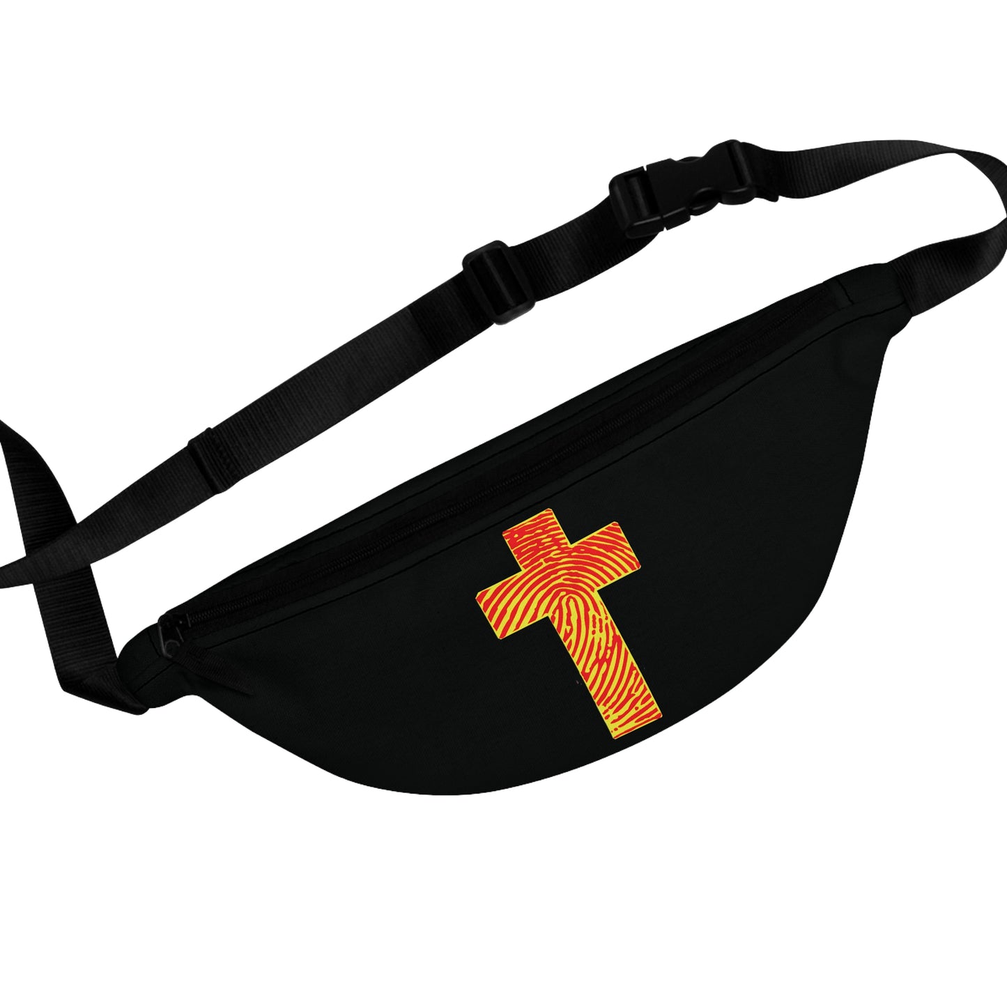 Cross Graphic Fanny Pack, Faith-inspired bag, Festival accessory, Christian gift, Everyday wear, Unique travel pouch