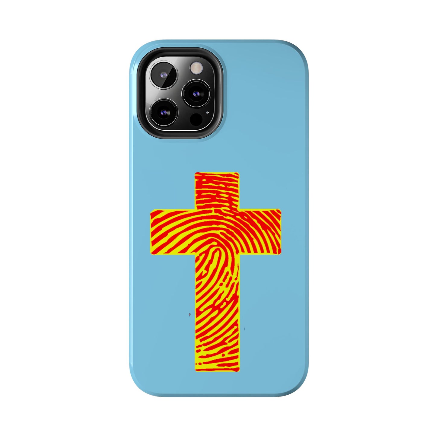 Vibrant Jesus Cross Phone Case, Tough Smartphone Cover, Christian Gift, Durable Phone Accessories, Unique Design, Faith-Based Protection