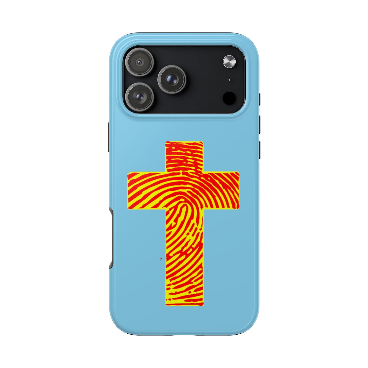 Vibrant Jesus Cross Phone Case, Tough Smartphone Cover, Christian Gift, Durable Phone Accessories, Unique Design, Faith-Based Protection