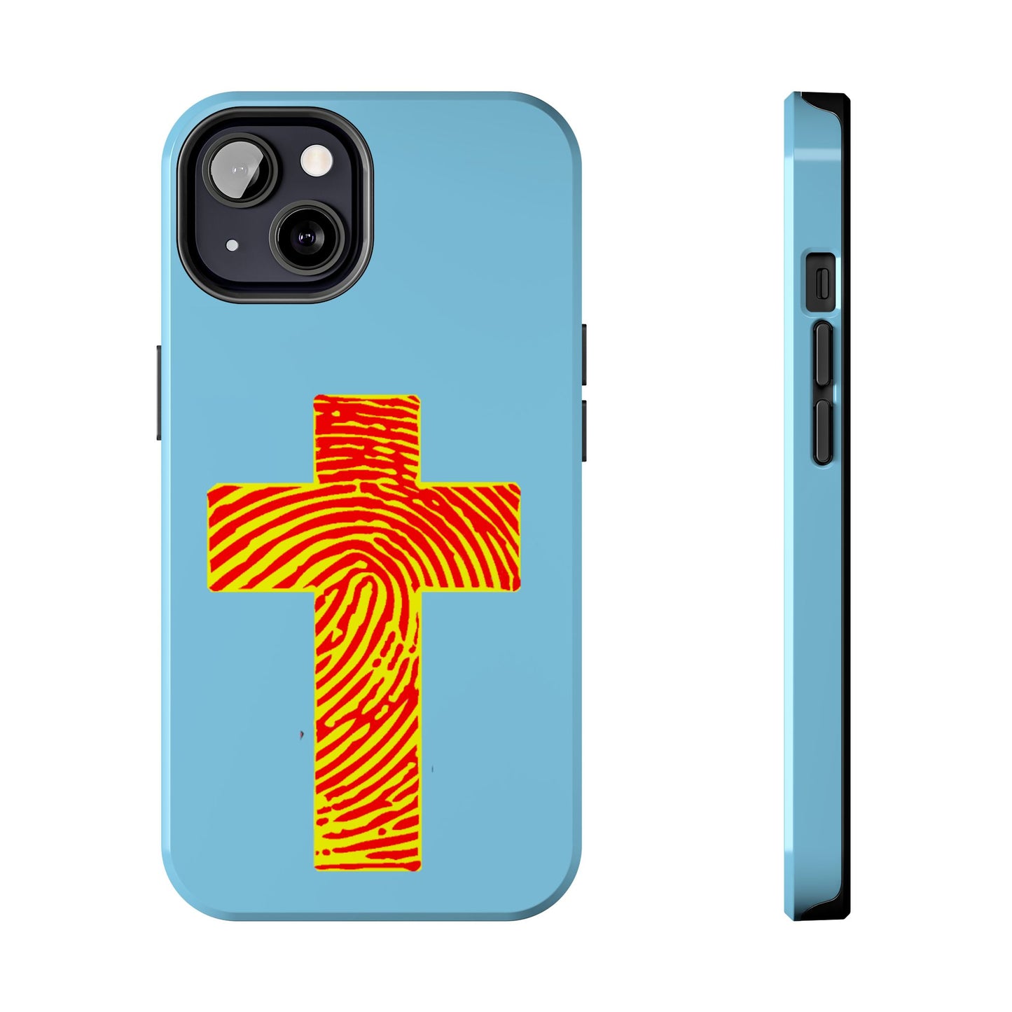 Vibrant Jesus Cross Phone Case, Tough Smartphone Cover, Christian Gift, Durable Phone Accessories, Unique Design, Faith-Based Protection