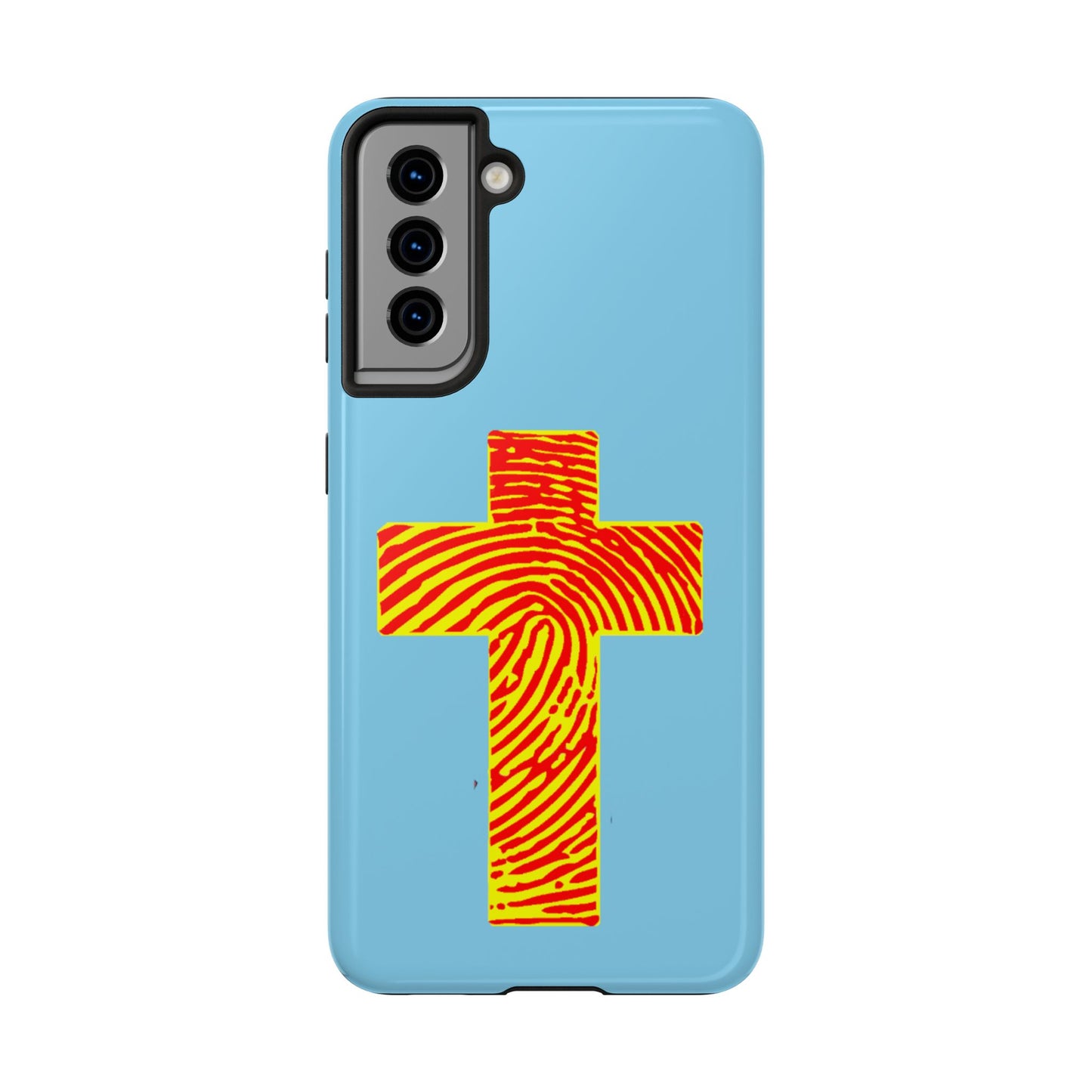 Vibrant Jesus Cross Phone Case, Tough Smartphone Cover, Christian Gift, Durable Phone Accessories, Unique Design, Faith-Based Protection