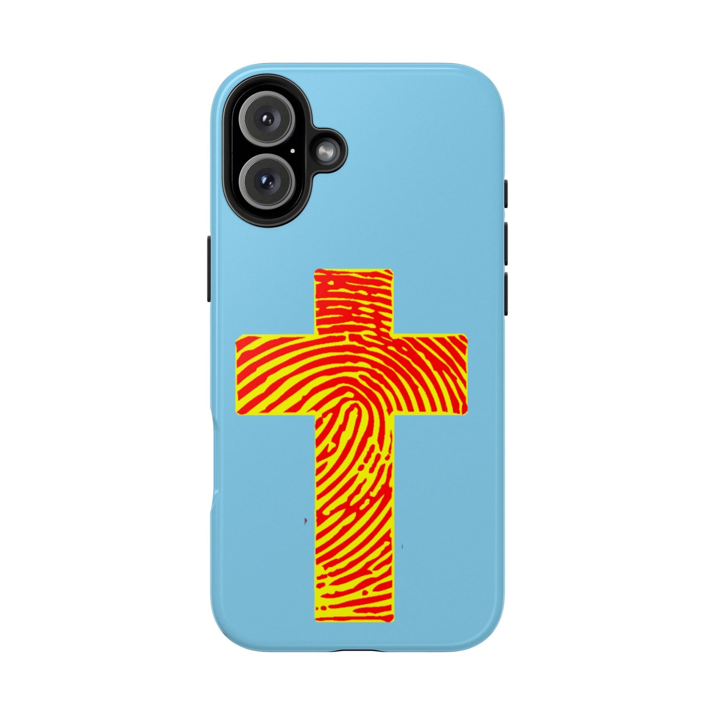 Vibrant Jesus Cross Phone Case, Tough Smartphone Cover, Christian Gift, Durable Phone Accessories, Unique Design, Faith-Based Protection