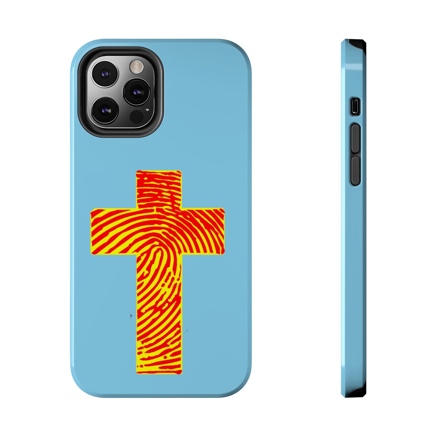 Vibrant Jesus Cross Phone Case, Tough Smartphone Cover, Christian Gift, Durable Phone Accessories, Unique Design, Faith-Based Protection