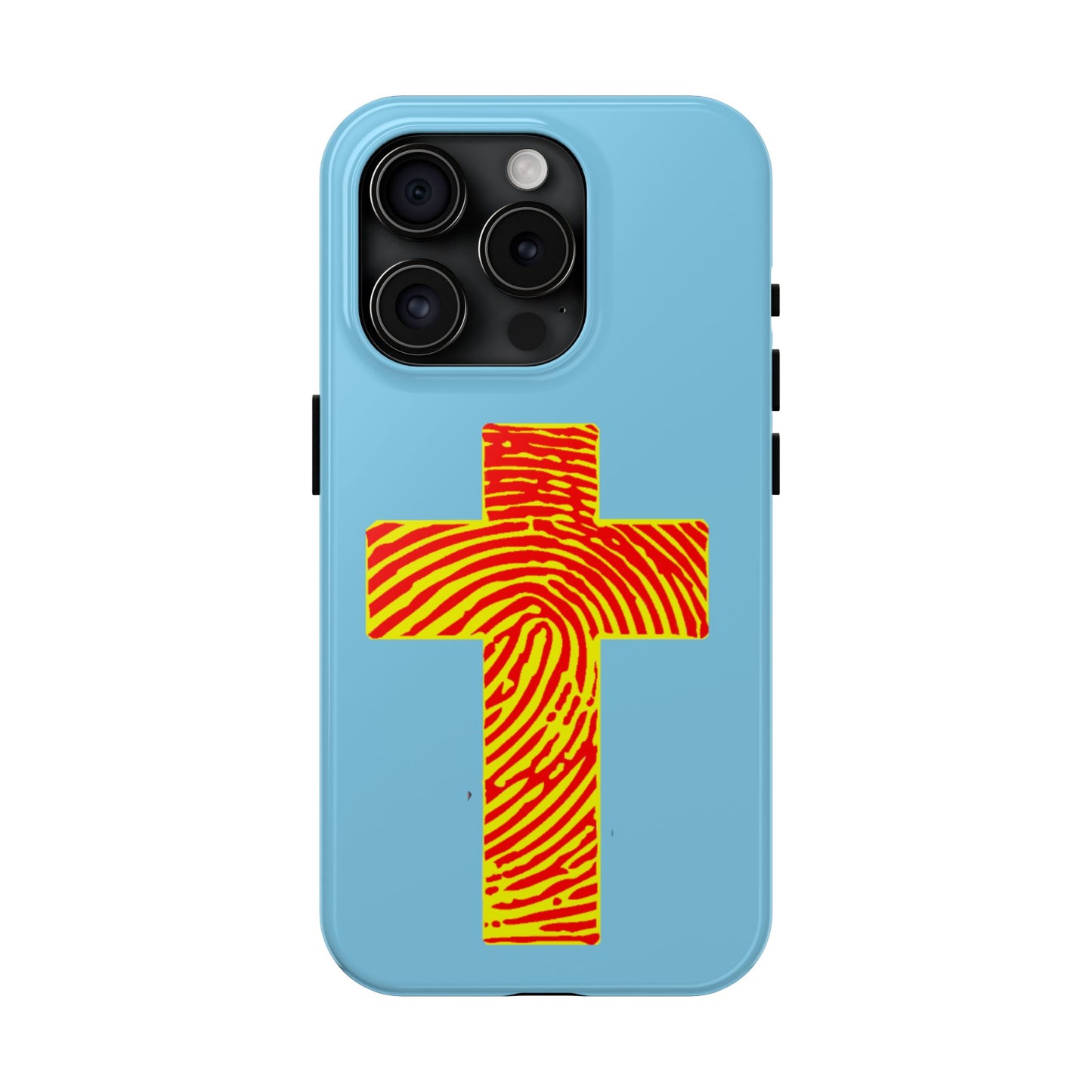 Vibrant Jesus Cross Phone Case, Tough Smartphone Cover, Christian Gift, Durable Phone Accessories, Unique Design, Faith-Based Protection