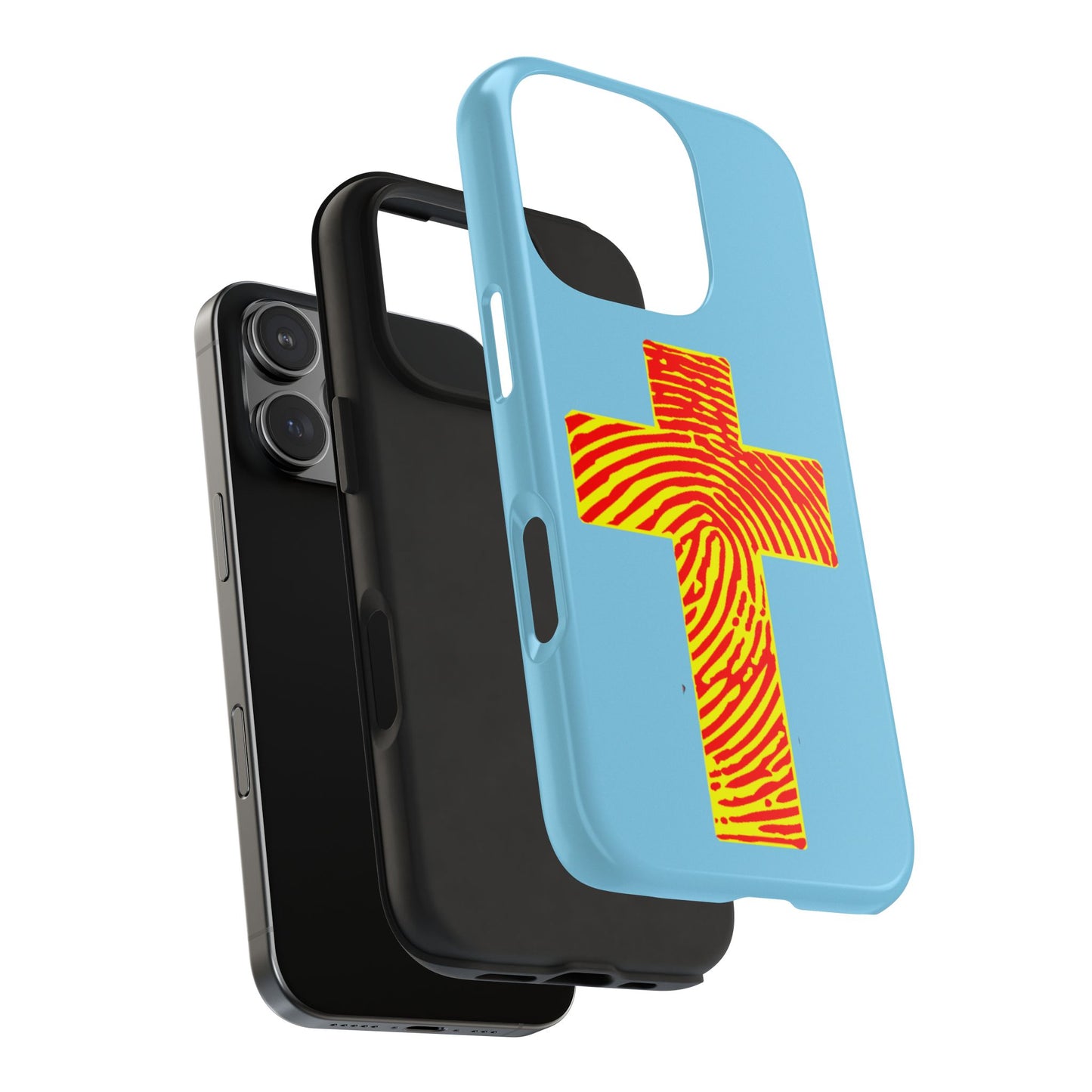 Vibrant Jesus Cross Phone Case, Tough Smartphone Cover, Christian Gift, Durable Phone Accessories, Unique Design, Faith-Based Protection