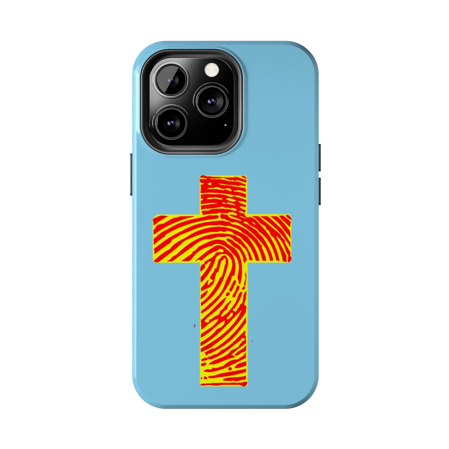 Vibrant Jesus Cross Phone Case, Tough Smartphone Cover, Christian Gift, Durable Phone Accessories, Unique Design, Faith-Based Protection