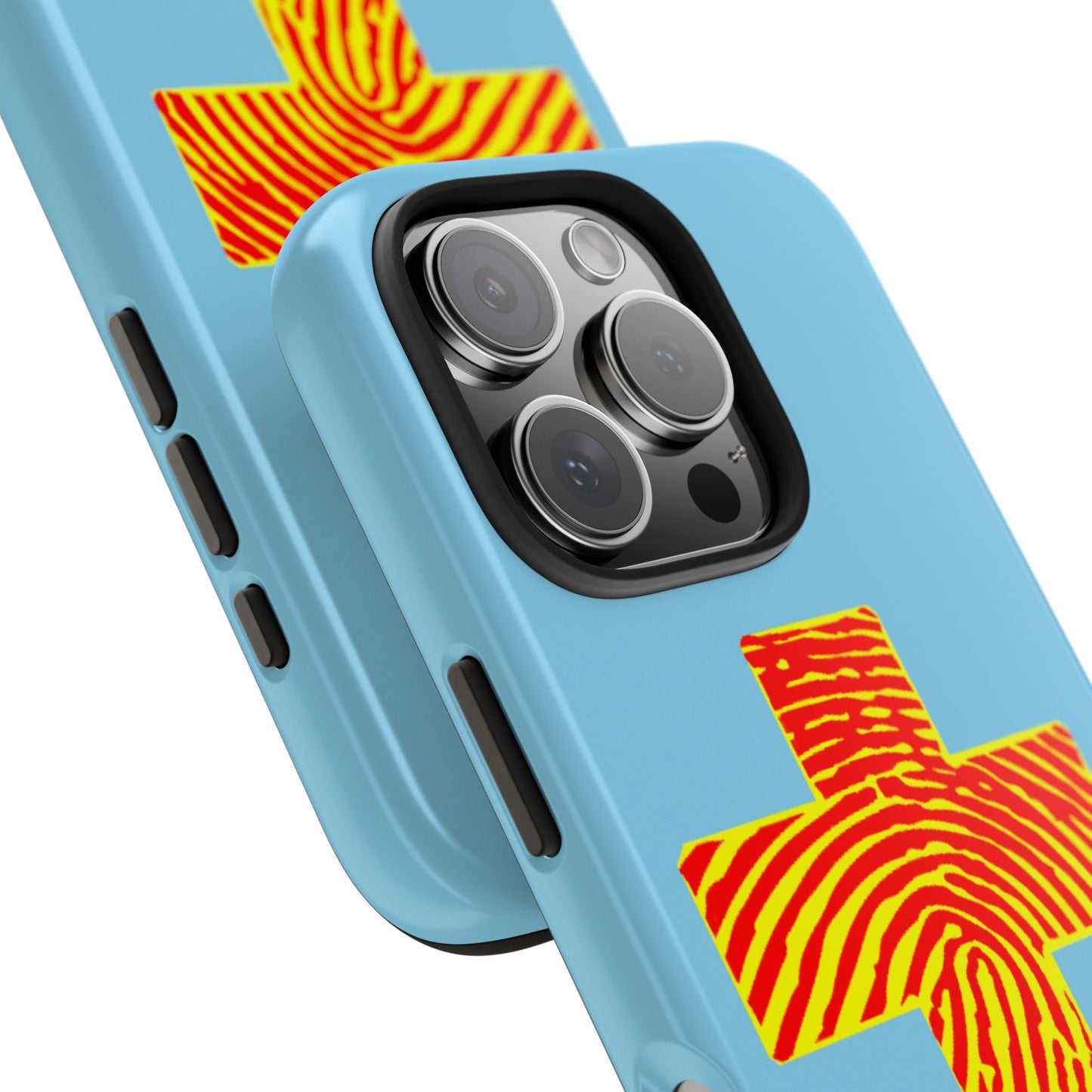 Vibrant Jesus Cross Phone Case, Tough Smartphone Cover, Christian Gift, Durable Phone Accessories, Unique Design, Faith-Based Protection