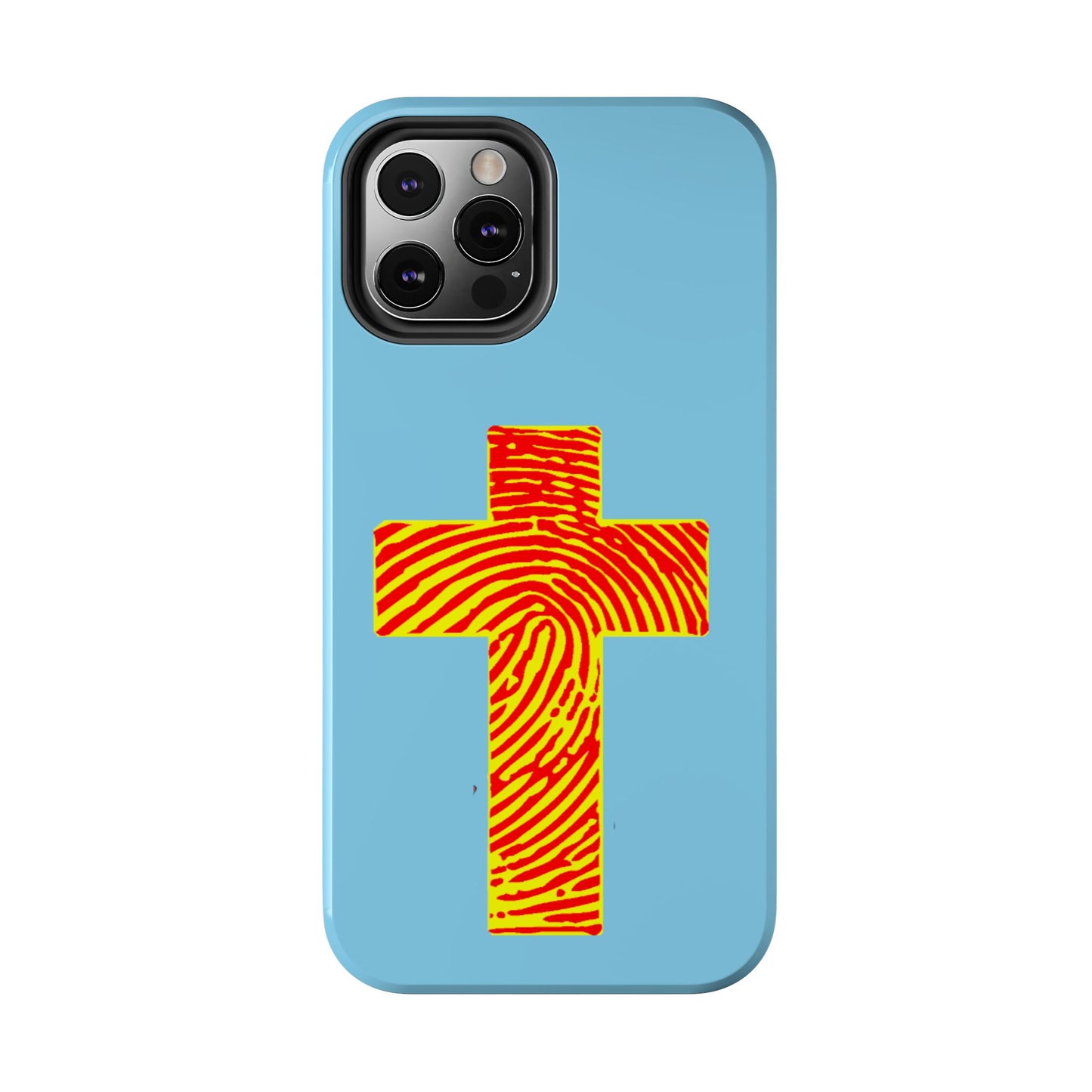 Vibrant Jesus Cross Phone Case, Tough Smartphone Cover, Christian Gift, Durable Phone Accessories, Unique Design, Faith-Based Protection