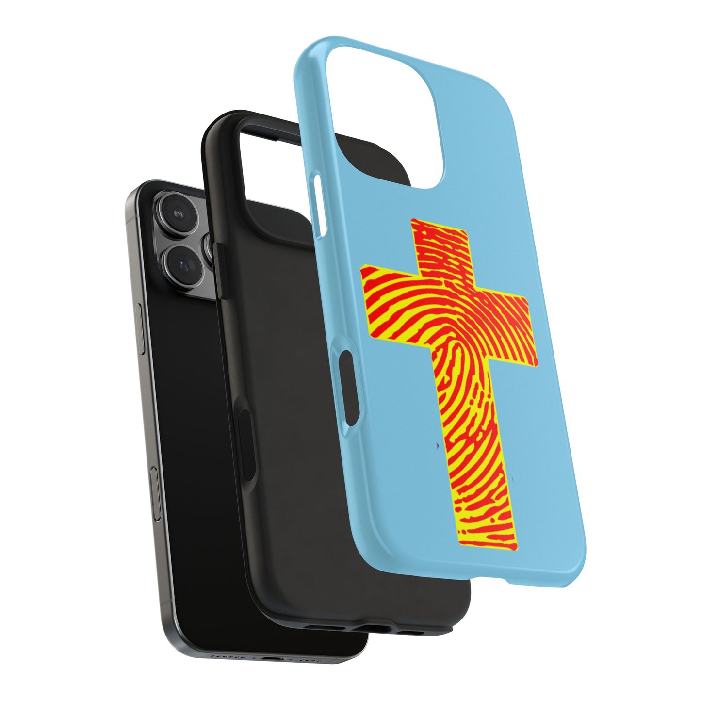 Vibrant Jesus Cross Phone Case, Tough Smartphone Cover, Christian Gift, Durable Phone Accessories, Unique Design, Faith-Based Protection