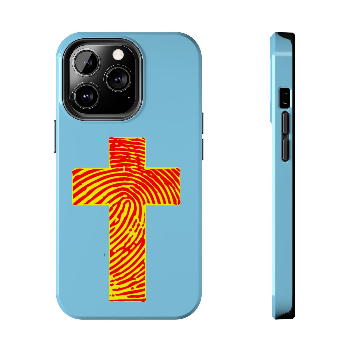 Vibrant Jesus Cross Phone Case, Tough Smartphone Cover, Christian Gift, Durable Phone Accessories, Unique Design, Faith-Based Protection