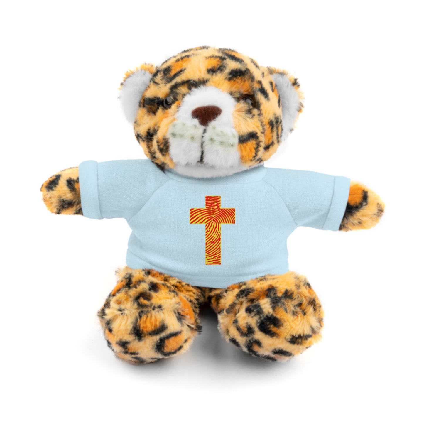 Teddy Bear with Tee, Christian Themed Stuffed Animal, Personalized Gift for Kids, Religious Snuggle Buddy, Baptism & Celebration Decor