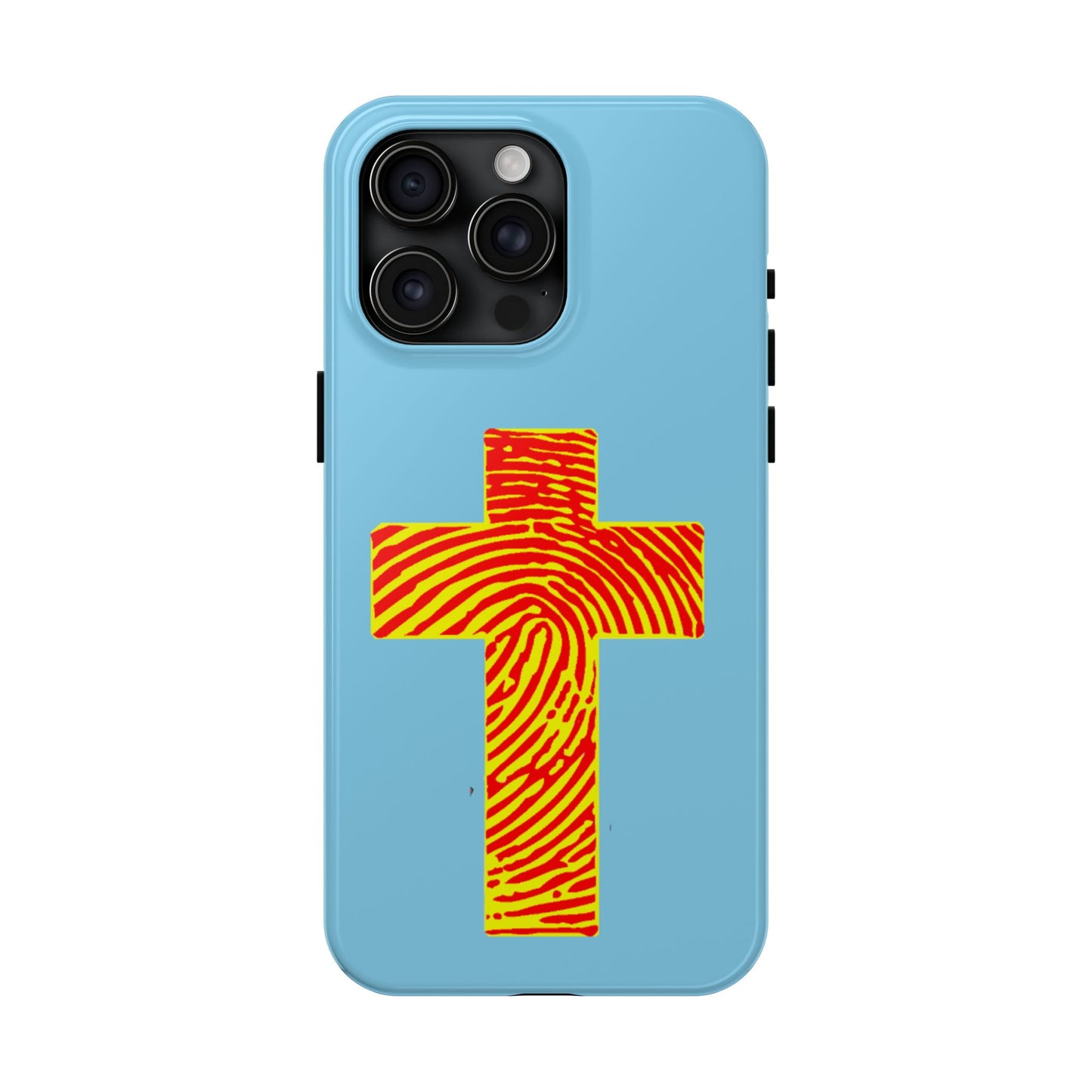 Vibrant Jesus Cross Phone Case, Tough Smartphone Cover, Christian Gift, Durable Phone Accessories, Unique Design, Faith-Based Protection