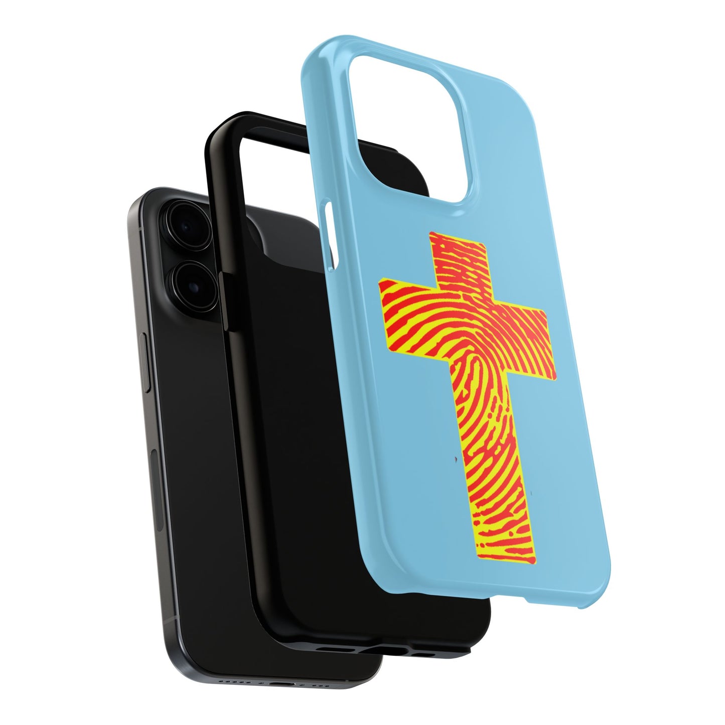 Vibrant Jesus Cross Phone Case, Tough Smartphone Cover, Christian Gift, Durable Phone Accessories, Unique Design, Faith-Based Protection