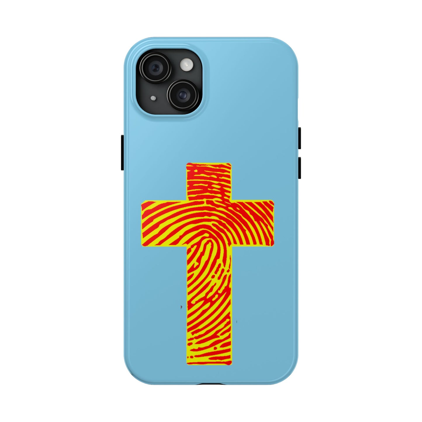 Vibrant Jesus Cross Phone Case, Tough Smartphone Cover, Christian Gift, Durable Phone Accessories, Unique Design, Faith-Based Protection