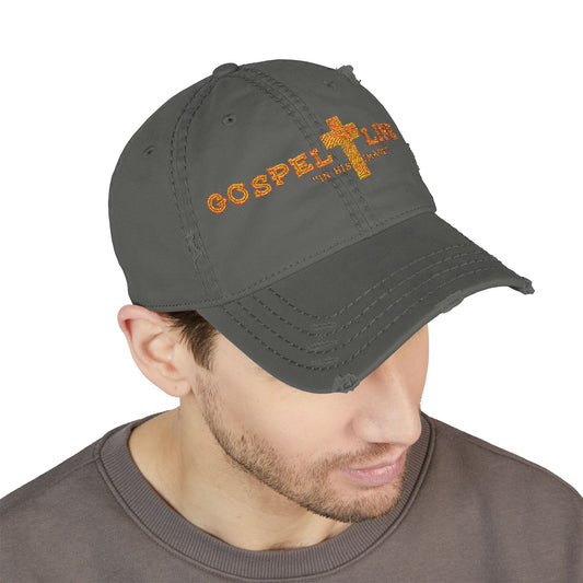 Distressed Embroidered Dad Hat, Casual Accessories, Faith-Based Gifts, Summer Fashion, Everyday Wear, Gospel Life Hat