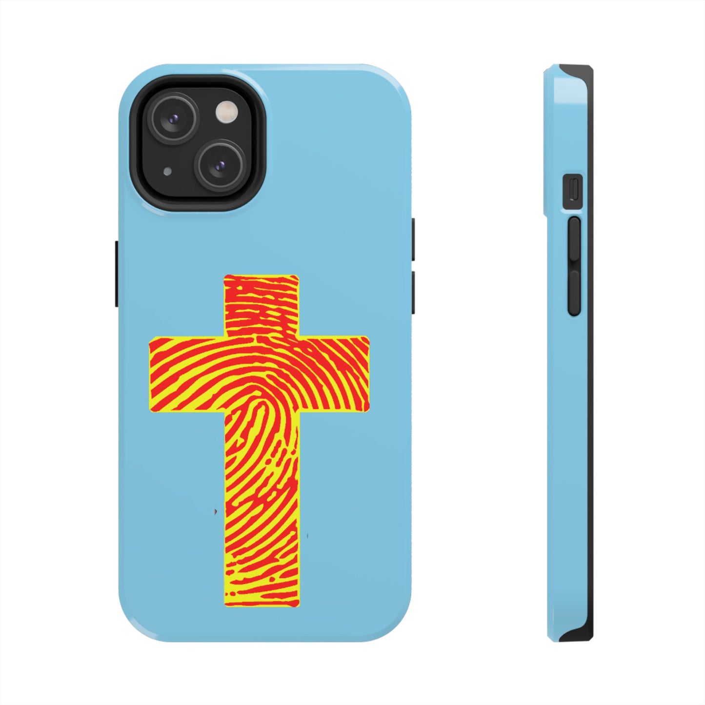 Vibrant Jesus Cross Phone Case, Tough Smartphone Cover, Christian Gift, Durable Phone Accessories, Unique Design, Faith-Based Protection