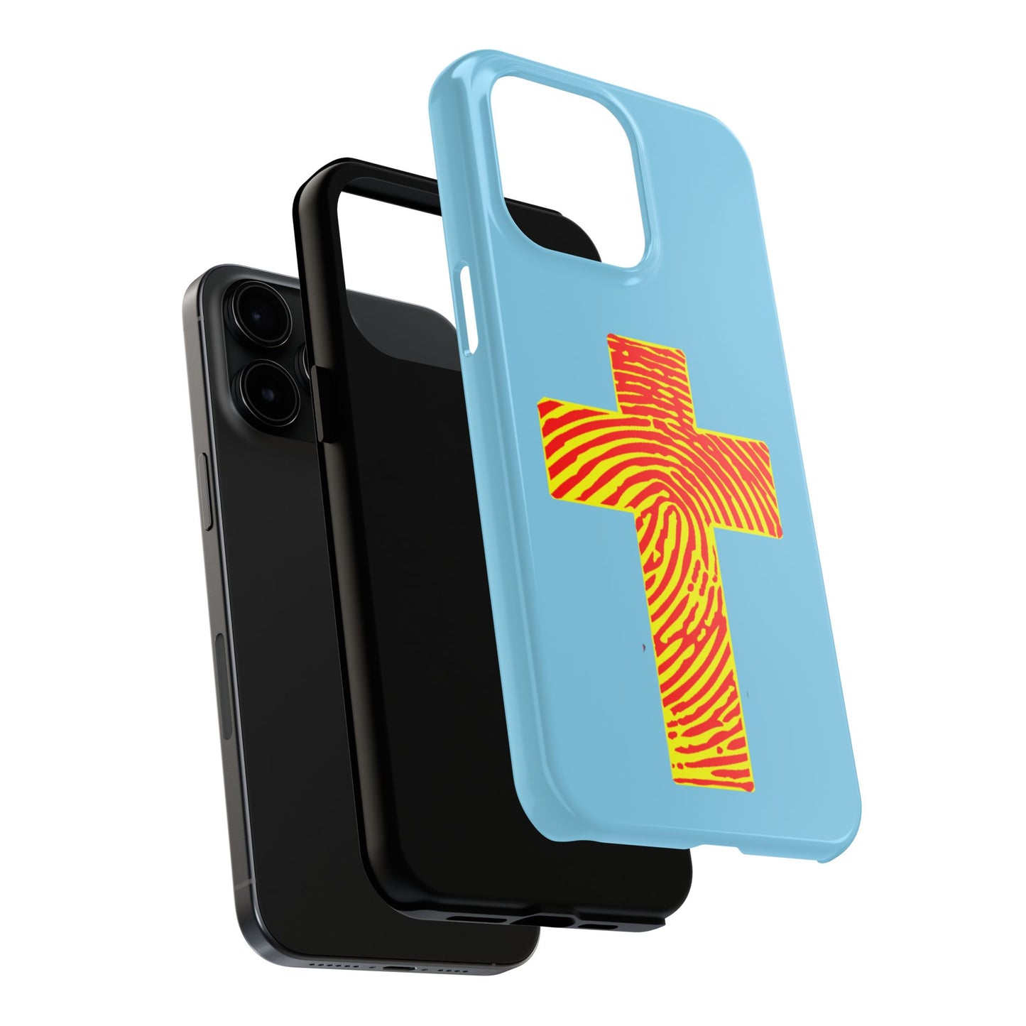 Vibrant Jesus Cross Phone Case, Tough Smartphone Cover, Christian Gift, Durable Phone Accessories, Unique Design, Faith-Based Protection